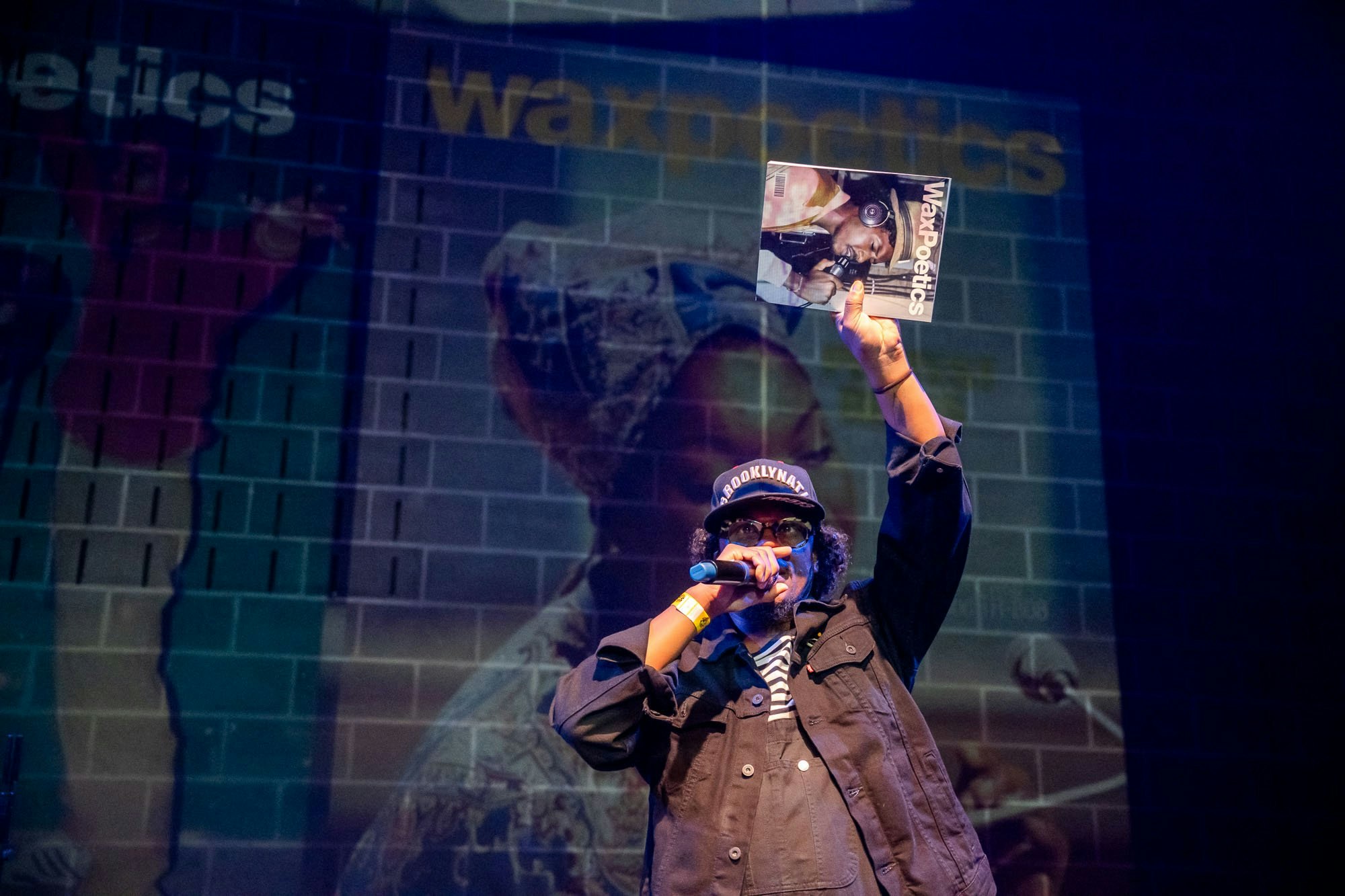 Donwill holding Vol. 2, Issue 6 of Wax Poetics. Photo by Edwina Hay